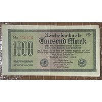 Банкнота 1000 марок 1922 год. Веймарская республика.