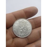 2 1\2 гульдена 1960 Нидерланды, 15 грамм серебра