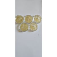 Белорусский инвестиционные монеты 2007-2008 без мц 5 штук.