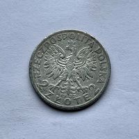 Монета СЕРЕБРО Польша 2 злотых 1932 год Ядвига ОТЛИЧНЫЕ