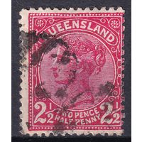 9.Aust. Великобритания. Австралийские штаты. Квинсленд. Виктория. Стандарт. 1890/94 гг. 2 1/2p. Mi.#74.