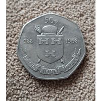 Ирландия 50 пенсов, 1988 Тысячелетие Дублина