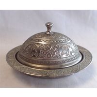 Шкатулка Маслёнка Таблетница Бонбоньерка Серебрение