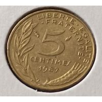 Франция. 5 сантимов 1987 года. (*).