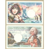 (UB) ФРАНЦУЗСКИЕ ЮЖНЫЕ И АНТАРКТИЧЕСКИЕ ТЕРРИТОРИИ 1000 франков 2025 ПРЕСС,читать описание