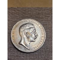 3 марки 1912 Вильгельм Пруссия с рубля без мц