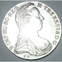 РАСПРОДАЖА!!! - АВСТРИЯ 1 талер 1780 год "МАРИЯ ТЕРЕЗИЯ" серебро - aUNC! - ШТЕМПЕЛЬНЫЙ БЛЕСК!