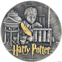 Ниуэ 15 долларов 2023г. "Гарри Поттер и философский камень". Монета в капсуле; тематическом деревянном футляре; номерной сертификат; номер монеты на гурте; коробка. СЕРЕБРО 200гр.