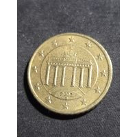 Германия 50 евроцентов 2002 D