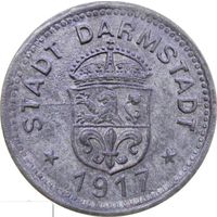 РАСПРОДАЖА!!! - ГЕРМАНИЯ ДАРМШТАДТ 10 пфеннигов 1917 год