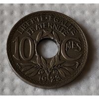 Франция 10 сантимов, 1923 "Молния" - Пуасси (14-10-21)
