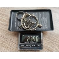 Лот (16) серебряных украшений (под ремонт, в работу) (84, 800, 875, 916, 925 и т.п.). С 1 рубля