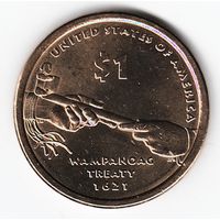 1 доллар США 2011 год Сакагавея Пояс Гайавата двор Р _состояние aUNC/UNC