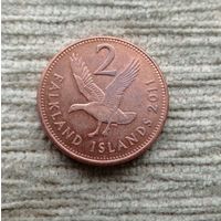 Werty71 Фолклендские острова 2 пенса 2011 Фолкленды Магелланов Гусь