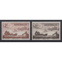 Австралия 1955** История почты-XIX век Королевская почта Почтовый дилижанс серия SG#284-285