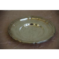 Ваза , тарелка с серебрением 14 см