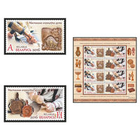 2016 БЕЛАРУСЬ 2 марки или малый лист "Художественная обработка дерева" MNH