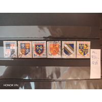 Полная серия Франция Ми 971-976 1953 года