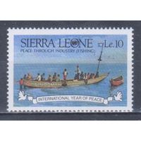 [227] Сьерра Леоне 1986. Маломерный флот.Лодки. Концовка серии. MNH