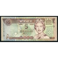 Фиджи 5 долларов 2002 г. P105b. Серия AD. UNC