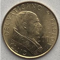 Ватикан 200 лир 2001 г.