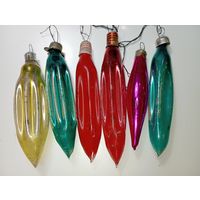 Ёлочная игрушка - Сосульки маленькие , СССР .