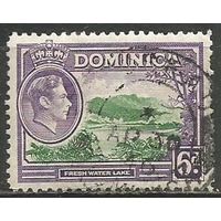 Доминика. Король Георг VI. Речной пейзаж. 1938г. Mi#100.