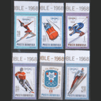 РУМ*. М. 2620/26+ Блок 64. 1967. Олимпийские  игры в Гренобле. ЧиСт.