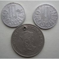 Монеты Австрии и Венгрии.