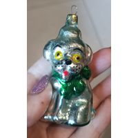 Елочные игрушки, стекло, собака, амальгама, толстое  стекло, в идиале