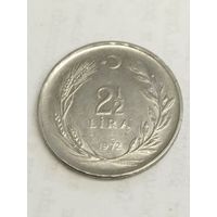 Турция 2,5 лиры 1972
