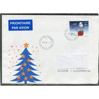Эстония. Конверт п.п. Авиа. Рождество 2008. Гашение Таллинн