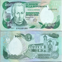 Колумбия 200 Песо 1992, UNC 789