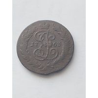 2 копейки 1763 с.п.м. перечекан - гурт сетка - неплохая - С РУБЛЯ!