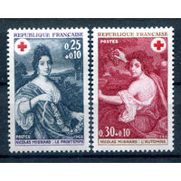 Франция - 1968г. - Красный Крест, картины - 2 марки - полная серия, MH [Mi 1647-1648]. #2-Fr-45-KB-2