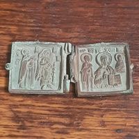 Складень шейный двухстворчатый воскресение христова19век