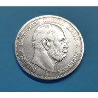 Германия. 5 марок. 1876 год. Вильгельм. Пруссия. Серебро