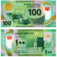 Мавритания  100 угий 2020 год UNC (полимер)