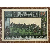 Нотгельд 50 пфеннигов 1921 год. Лобеда. Веймарская республика