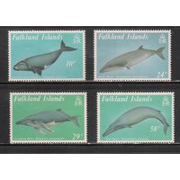 Фолклендские острова-1989(Мих.503-506) , ** , Морская Фауна, Киты (полная серия)
