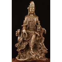 Статуэтка Будда на Драконе Бронза