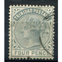 Британские колонии - Тринидад - 1883/84г. - королева Виктория, 4 P - 1 марка - гашёная [Mi 33]. #4-B5-124-A-1