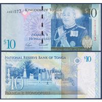 Тонга, 10 паанга 2009 г., P-40(1) (A, король Георг Тупоу V, статуи), UNC