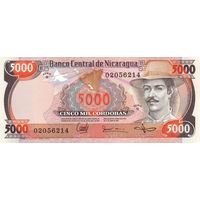 Никарагуа 5000 кордоба образца 1985 года UNC p146