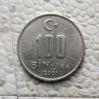100000 лир 2001 года. Турция. Турецкая республика.