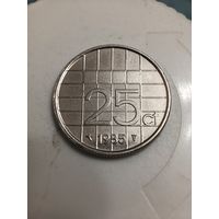 Нидерланды 25 центов 1985