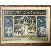 Нотгельд 50 пфеннигов 1921 год. Бад-Зульца. Веймарская республика