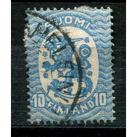 Финляндия - 1917/1930 - Герб 10P - [Mi.72Aa] - 1 марка. Гашеная.  (Лот 18JF)-TG2P16