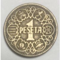 Монета 1 песета 1944 год. Испания