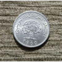 Werty71 Тунис 5 миллимов 1960